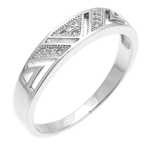 bague homme argent zirconium 8101036