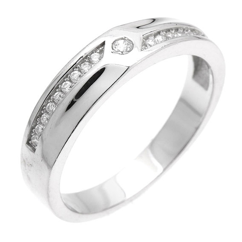 bague homme argent zirconium 8101038