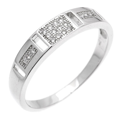 bague homme argent zirconium 8101040