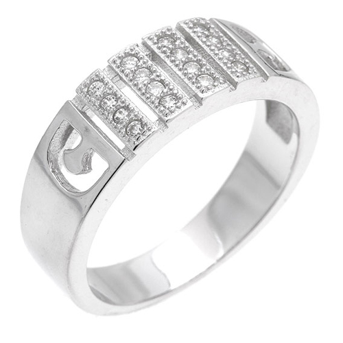 bague homme argent zirconium 8101042