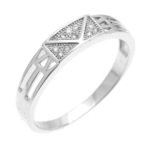 bague homme argent zirconium 8101046