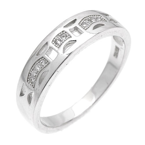 bague homme argent zirconium 8101050