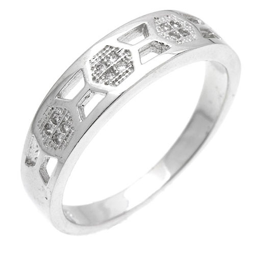 bague homme argent zirconium 8101056