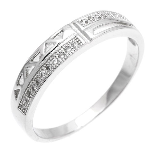 bague homme argent zirconium 8101060