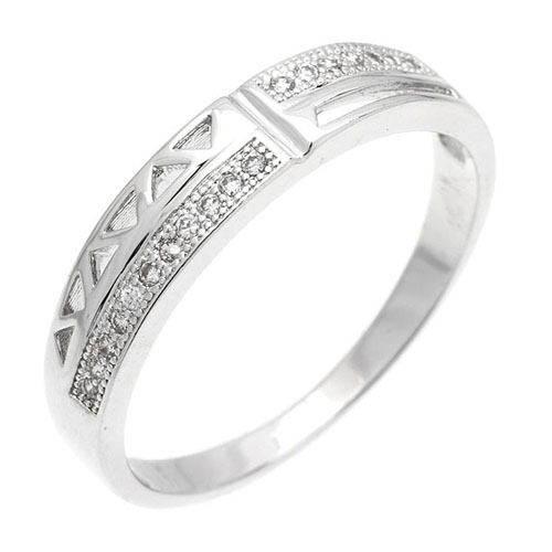 bague homme argent zirconium 8101062