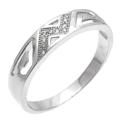 bague homme argent zirconium 8101070