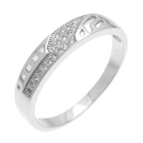 bague homme argent zirconium 8101074