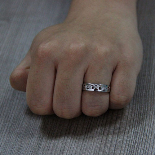 bague homme argent zirconium 8101078 pic5