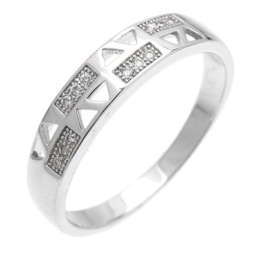 bague homme argent zirconium 8101080