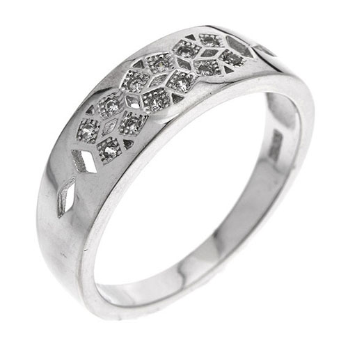 bague homme argent zirconium 8101084