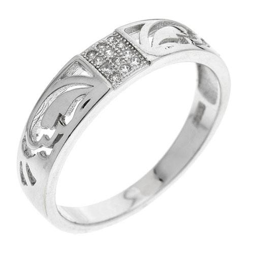 bague homme argent zirconium 8101086