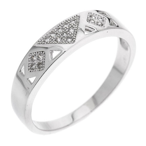 bague homme argent zirconium 8101090