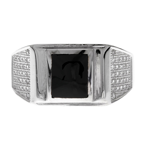 bague homme argent zirconium agate 8100206 pic2