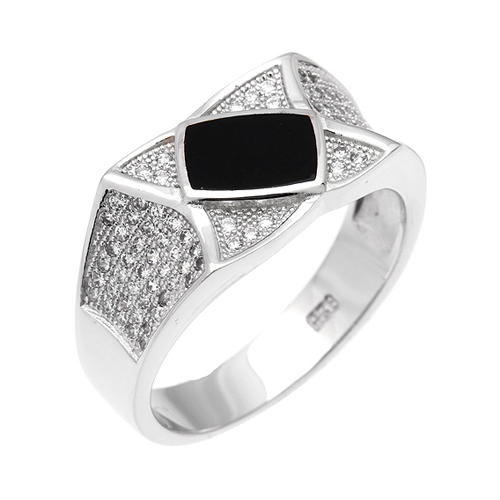 bague homme argent zirconium agate 8100221