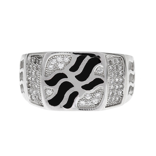 bague homme argent zirconium agate 8100227 pic2