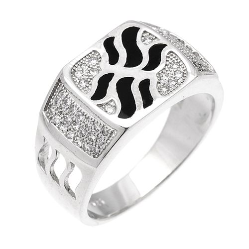 bague homme argent zirconium agate 8100227