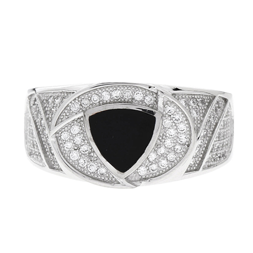 bague homme argent zirconium agate 8100230 pic2