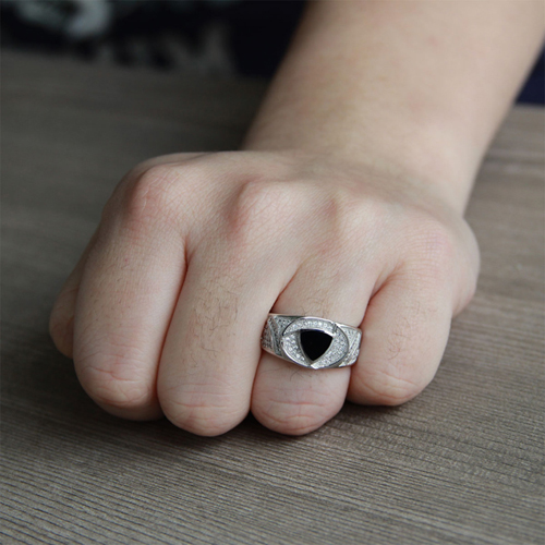 bague homme argent zirconium agate 8100230 pic6