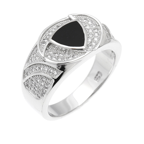 bague homme argent zirconium agate 8100230