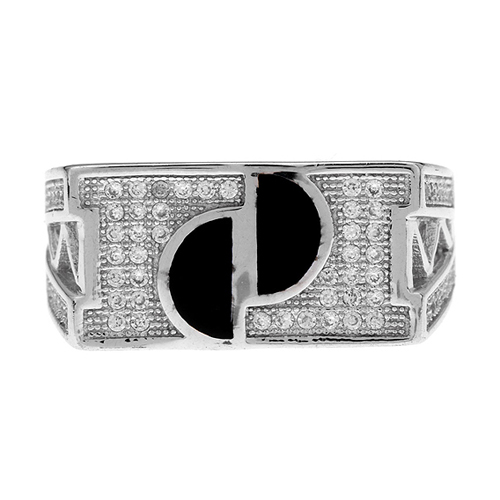 bague homme argent zirconium agate 8100231 pic2