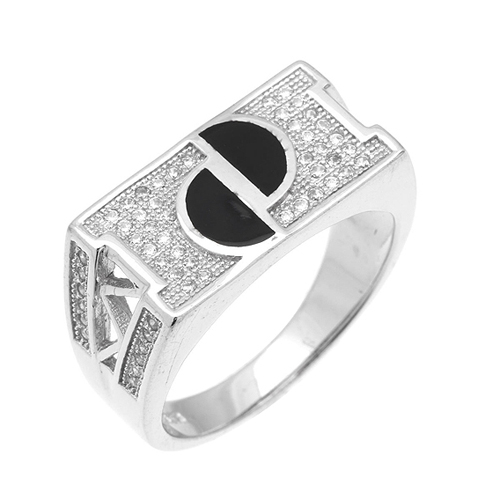 bague homme argent zirconium agate 8100231