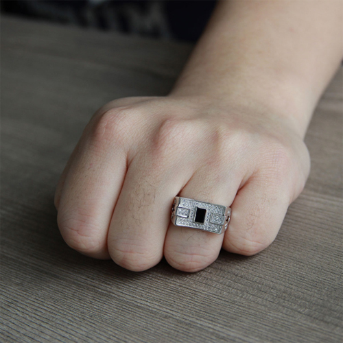 bague homme argent zirconium agate 8100234 pic6