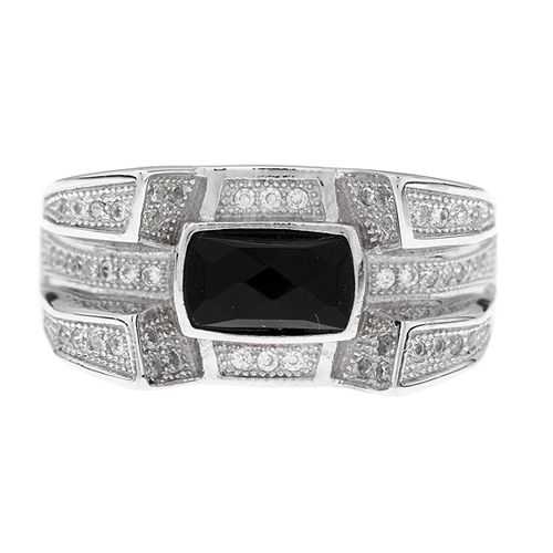 bague homme argent zirconium agate 8100239 pic2