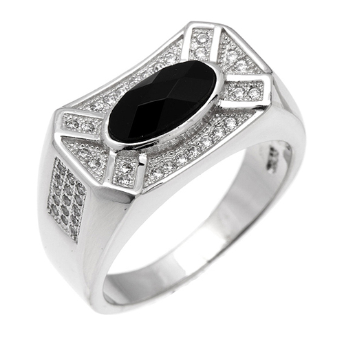 bague homme argent zirconium agate 8100241