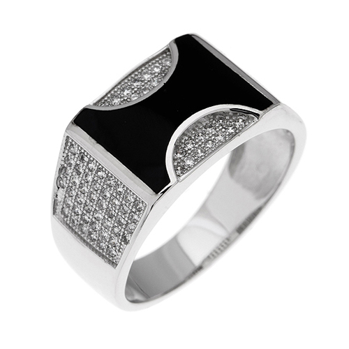 bague homme argent zirconium agate 8100249