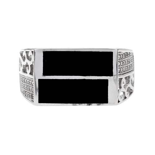 bague homme argent zirconium agate 8100258 pic2