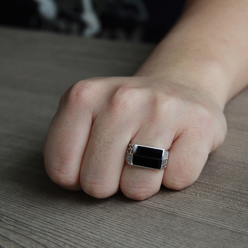 bague homme argent zirconium agate 8100258 pic6