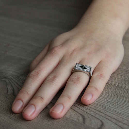 bague homme argent zirconium agate 8100259 pic5