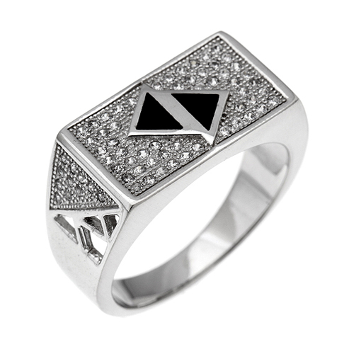 bague homme argent zirconium agate 8100259
