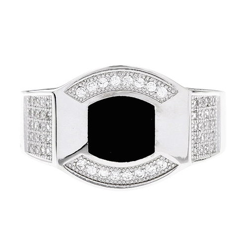 bague homme argent zirconium agate 8100262 pic2