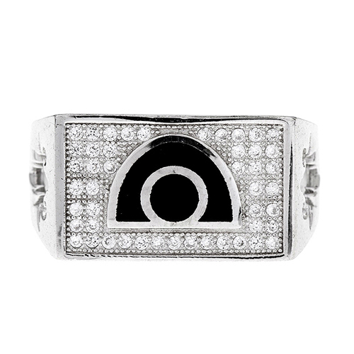 bague homme argent zirconium agate 8100273 pic2