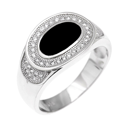 bague homme argent zirconium agate 8100276