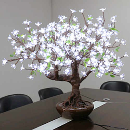 bonsai lumineux led 100x90 cm pot ceramique