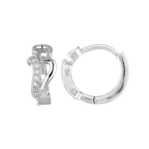 boucle oreille femme argent zirconium 8800025