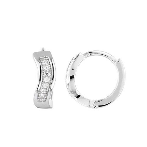 boucle oreille femme argent zirconium 8800027