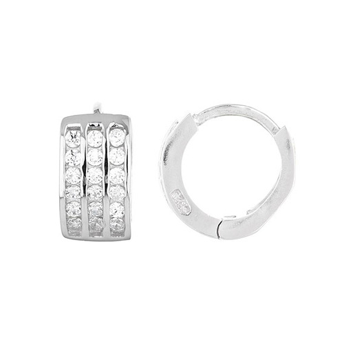 boucle oreille femme argent zirconium 8800028