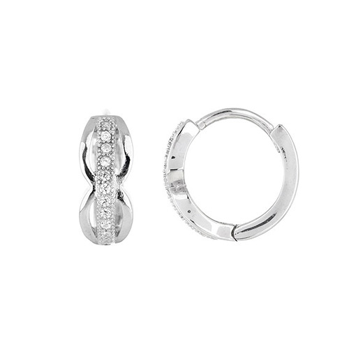 boucle oreille femme argent zirconium 8800030