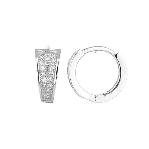 boucle oreille femme argent zirconium 8800033