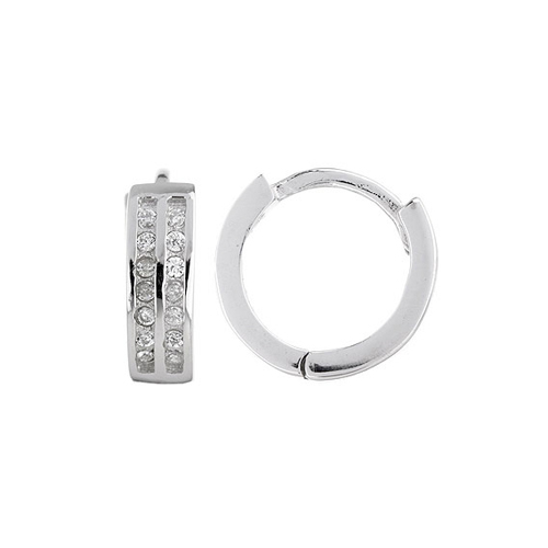 boucle oreille femme argent zirconium 8800035