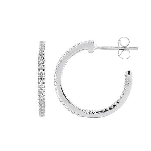 boucle oreille femme argent zirconium 8800037