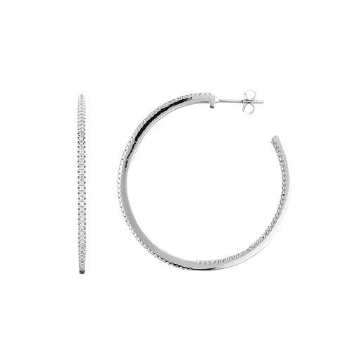 boucle oreille femme argent zirconium 8800041