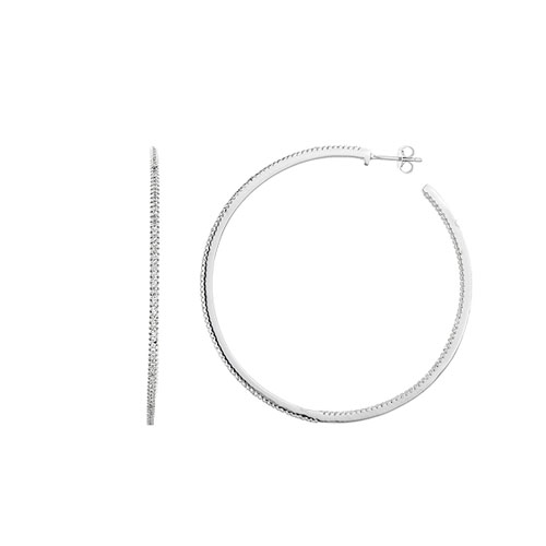 boucle oreille femme argent zirconium 8800043