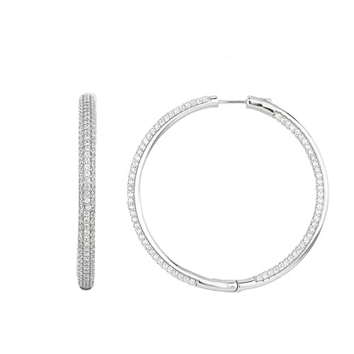 boucle oreille femme argent zirconium 8800044