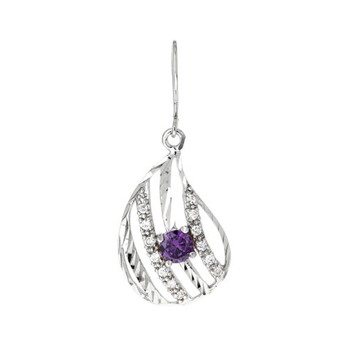 boucle oreille femme argent zirconium 9300012 pic2
