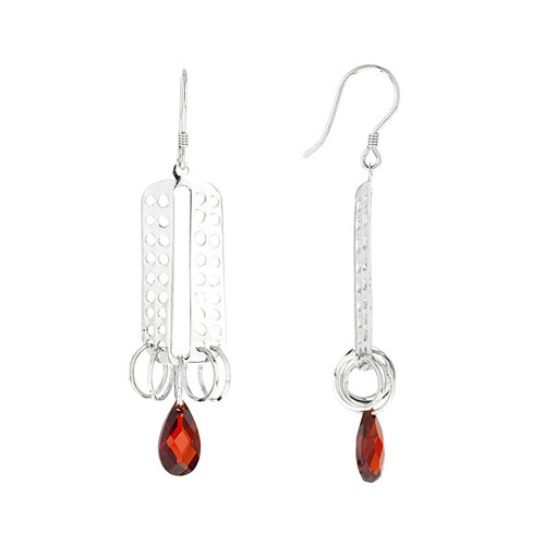boucle oreille femme argent zirconium 9300015