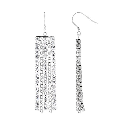 boucle oreille femme argent zirconium 9300082